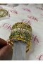 Stone Flower Enamel Handcuffs 1 Piece (Random Shipping) - 8