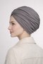 Burgu Ready-Made Bonnet Hijab Dark Gray - Ready-Made Bonnet Shawl Scarf - 6