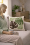 Tera Bohemian Punch Embroidered Throw Pillow Cover (Without Inner Filling) - 4