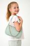 Parachute Fabric Floral Quilted, Faux Leather Detailed, Mint Green Girls' Baguette Shoulder Bag - 4