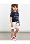Girls 3-10 Years Old Muslin Shorts with Elastic Front Printed Belt Summer Bottom Top Set