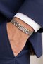 Dm-Sb-001-Ss10 Silver Color 21 cm Men's Steel Bracelet - 5