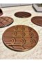 Geometric Set of 6 Coasters with Stand |   Metallic Color Transition Design |   Lotus - 5