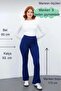 Women's Black & Navy Blue Flared Fleece-Lined to Shaping / Sculpting Light Leggings, Pack of 2 - 7