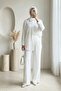 Single Pocket Striped Pattern Crinkle Shirt -White - 2