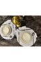 طقم مائدة أمريكي من الكتان المطرز بالورق الأبيض – تصميم بسيط وأنيق لتقديم المائدة - 3
