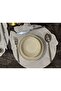 طقم مائدة أمريكي من الكتان المطرز بالورق الأبيض – تصميم بسيط وأنيق لتقديم المائدة - 4