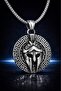 Ancient Greek Spartan Warrior Necklace – Stainless Steel Men's Locket