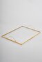 30x20cm Brass Gold Covered Glass Promise Engagement Serving Kitchen Ring Presentation Tray Groom Coffee Organization