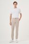 Men's Beige Summer Cotton Side Pocket Slim Fit Chino Pants - 3