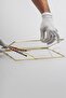 30x20cm Brass Gold Covered Glass Promise Engagement Serving Kitchen Ring Presentation Tray Groom Coffee Organization - 6