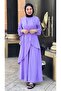 4473 Model Lilac Hijab Double Set