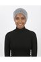 Brocade Tulle Gray Ready-To-Wear Turban Hijab Bonnet Suitable for Medical Use - 3