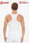 375 Men's Formen White Lycra Body-Hugging Sportsman Rambo 1 Piece Undershirt - 5