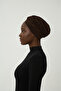 Brown Instant Turban Hijab Exterior and Pool Cap with Cross Hooks - 3