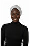 Cross Corded Fabric Combed Cotton Light Gray Ready-To-Wear Turban Hijab Pool Cap Suitable for Medical Use - 4