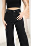 Women's High-Waist Jean Denim Palazzo Pants - 8