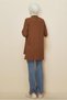 Flower Embroidered Shirt Collar Tunic 46207 - 4