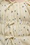 Girl's Yellow Printed Jumpsuit with Crew Neck and Puff Sleeves - 5