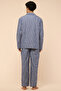 Men's Dark blue Striped Pyjama Set - 4