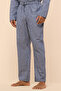 Men's Dark blue Striped Pyjama Set - 5