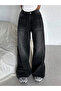 Solid Black Washed Baggy Unisex Jean