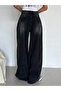 Solid Black Washed Baggy Unisex Jean - 3