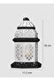 فانوس رمضان بثلاث شموع LED - ديكور منزلي إسلامي أنيق بإضاءة دافئة - 8