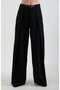 Black pleated wide leg pants - 2
