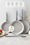 Swiss Cyrstal Rs 3-Piece Pan Set Gray 24-26-30 cm