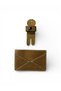 Bond Genuine Leather Card Holder and Hugging Figure Keychain Set – Minimal Handmade for Everyday Carry & Gift - 3
