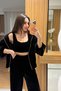 Jovie Black Velvet Three-Piece Set - 3