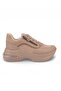 1511-26 Leather Anatomical Lace-Up Women's Sneaker with Glitter Stripes - 2