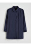 Lcw Modest Navy Blue Oversize Modal Blend Women's Shirt Tunic - 5