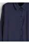 Lcw Modest Navy Blue Oversize Modal Blend Women's Shirt Tunic - 6