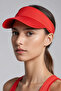 Red Tennis Visor Hat Adjustable Lightweight Sports Sunshade Unisex - 3