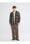 Xside Khaki Comfortable Fit Plaid Men's Shirt Jacket - 2