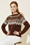 Jacquard Knitwear R4509 Brown