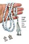 Natural White Howlite Stone 99 Prayer Prayer Beads (Optional Tassel End Letter Addition) - 2