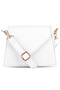 Women White Mini Envelope Croc Sling Bag