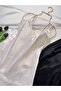 Satin Strap Lace Detailed Soft Textured Mini Dress Nightgown - 3