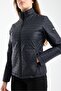 Women's Quilted Seasonal Coat – Lightly Padded, High Collar, Full Zipper 8787 - 4