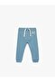 Ribbed Knit Sweatpants with Tie-Up Waist