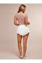 Waist-Tied Layered Flounce Mini Skirt - Ecru - 2