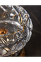 Crystal Glass Ashtray 15 cm |   Luxury Desktop Accessory with Gold Detail - 2