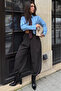 Dark Brown Pleated Pocketed Balloon Women's Pants MG2692 - 4