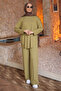 Oil Green Tunic and Trousers Modal Set - 2