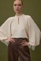 Lace Detailed Long Sleeve Blouse - Beige - 5