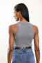 Anthracite Crew Neck Ribbed Undershirt 0001 - 6