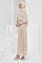 Stone-Fronted Draped Mobile Cape Evening Dress - 4